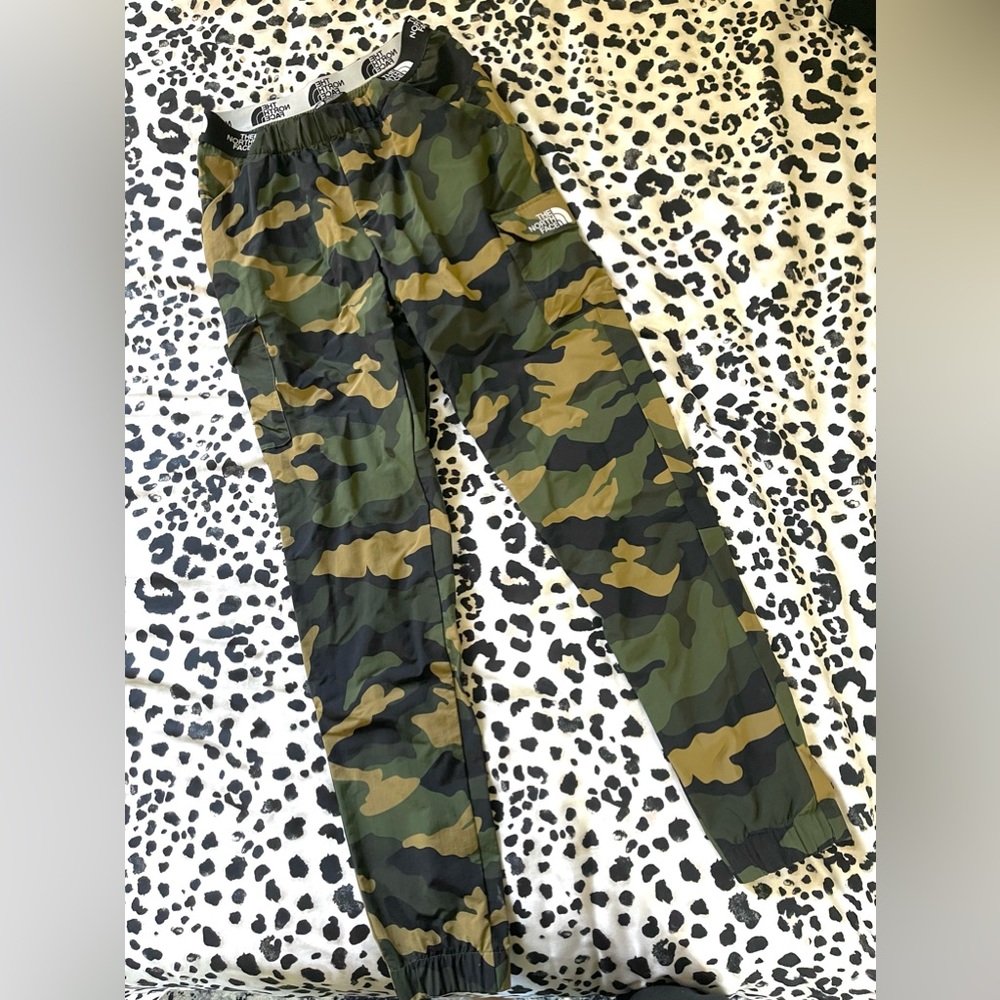 The North Face rip stop camo joggers